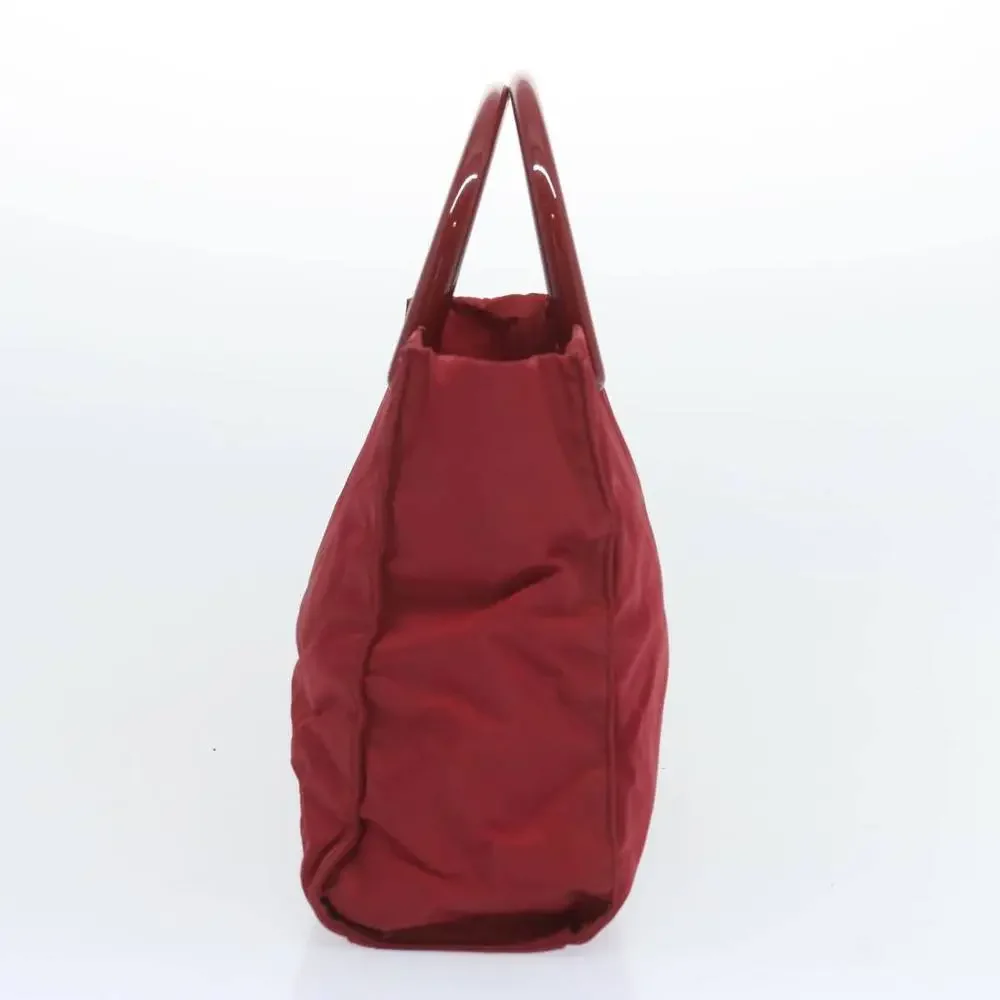 Prada Red Nylon Top-Handle Satchel